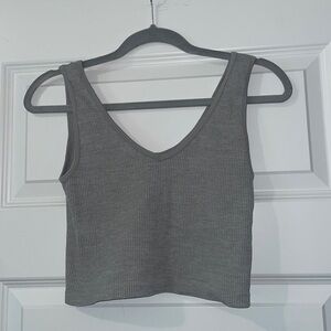 ANWND ribbed grey crop top